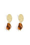 Elegant Crimson & Dark Brown Drop Earrings for Winter