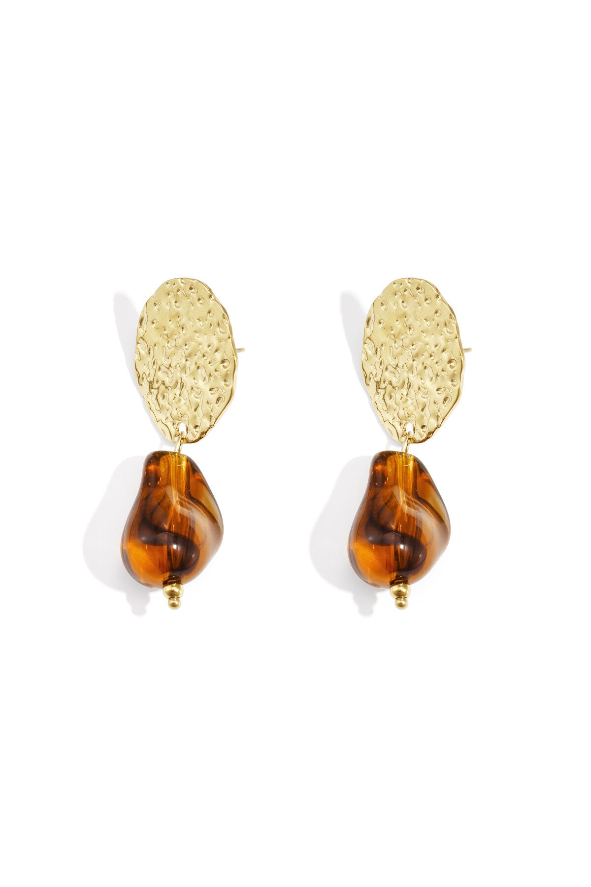 Elegant Crimson & Dark Brown Drop Earrings for Winter