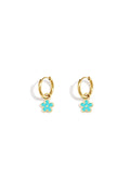 Stylish Stainless Steel Flower Drop Earrings