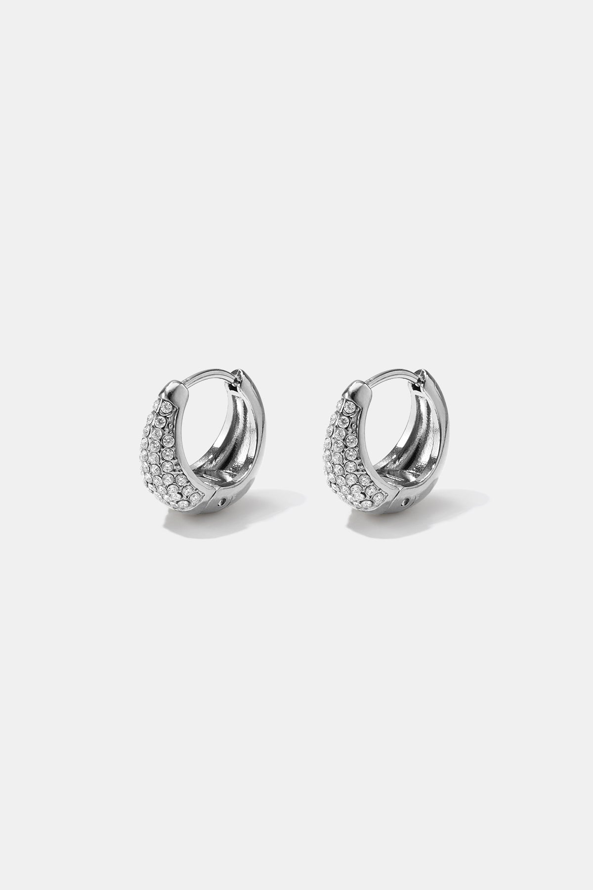 Pendientes de aro de acero inoxidable con forma irregular, sencillos, de la serie Daily Simple, joyería para mujer.