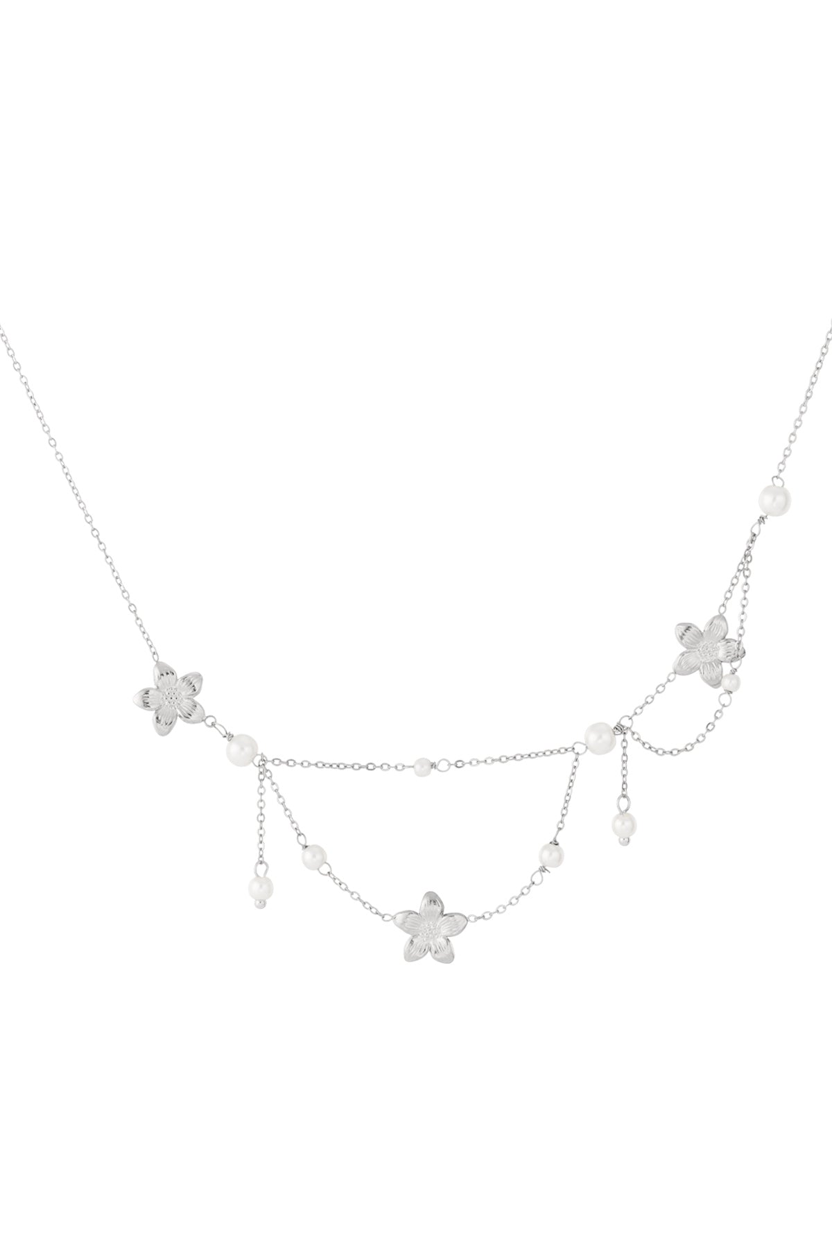 Collar de flores de doble problema