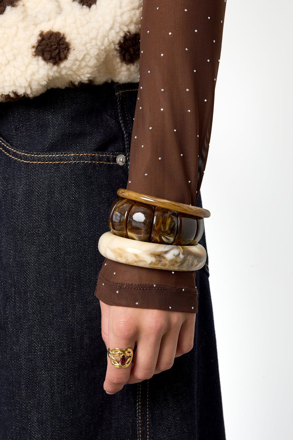 Pulseras acrílicas con forma geométrica, sencillas, de la serie Daily Simple, joyería para mujer.