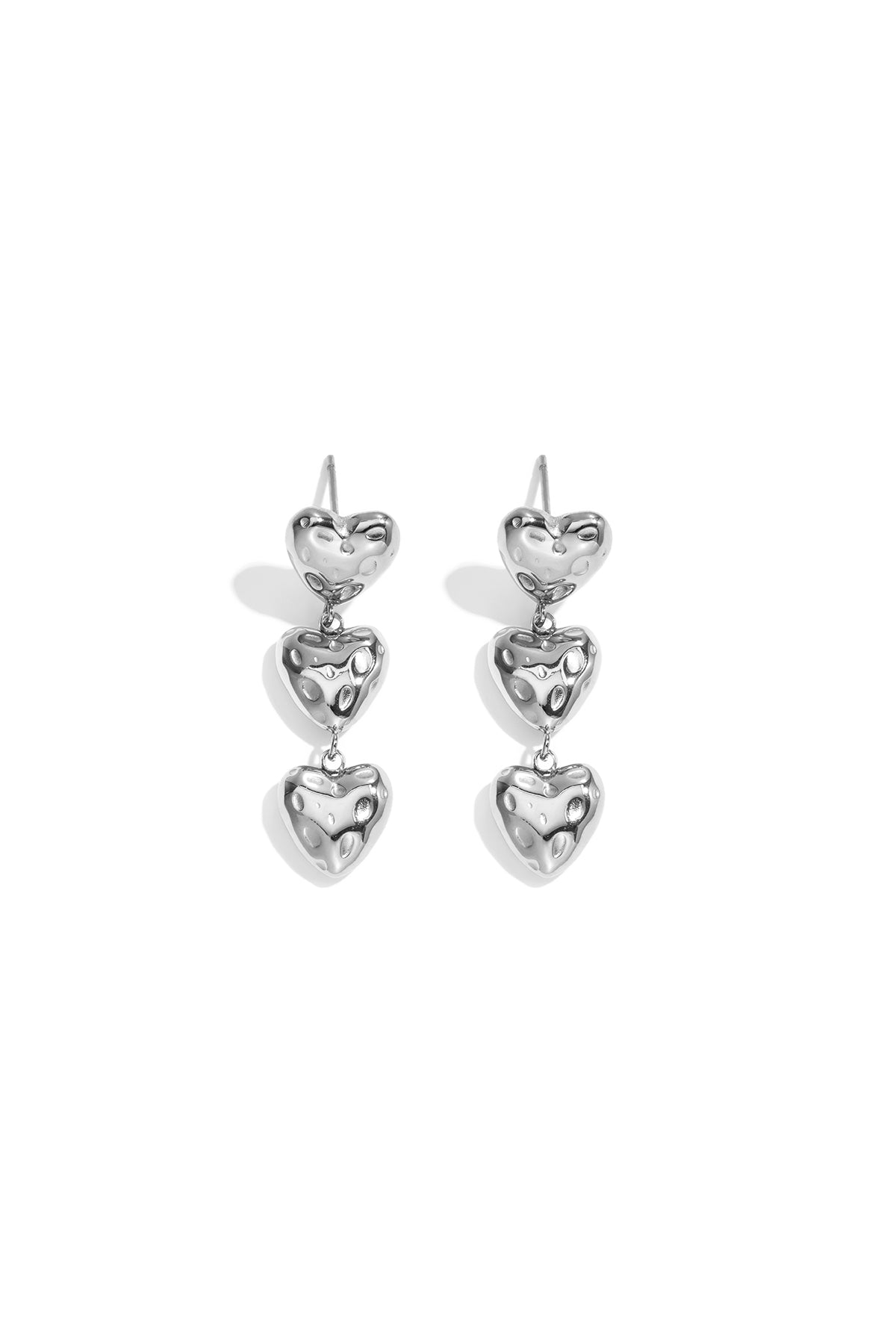 Pendientes colgantes de acero inoxidable con forma de corazón, sencillos, de la serie Daily Simple, joyería para mujer.