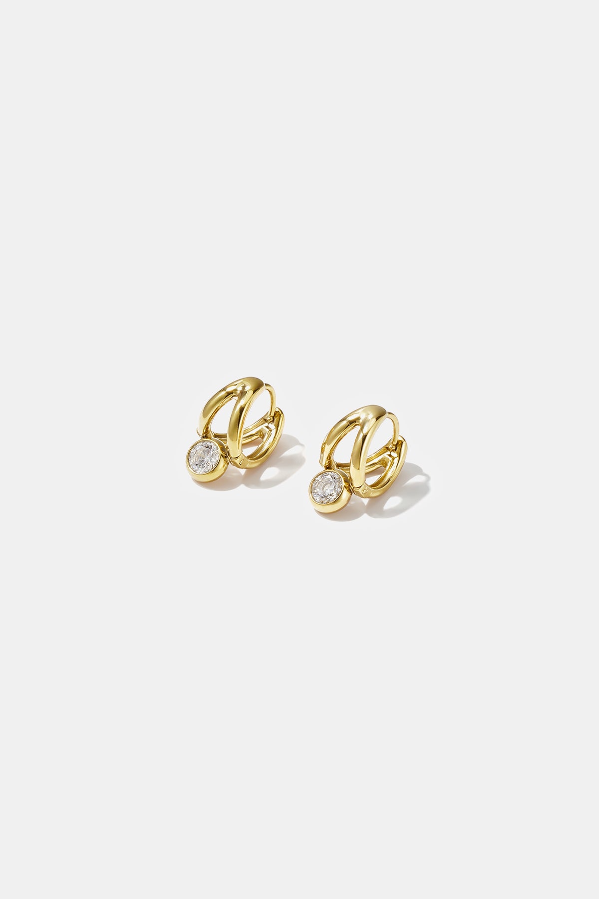 Pendientes de aro de acero inoxidable con forma irregular, sencillos, de la serie Daily Simple, joyería para mujer.