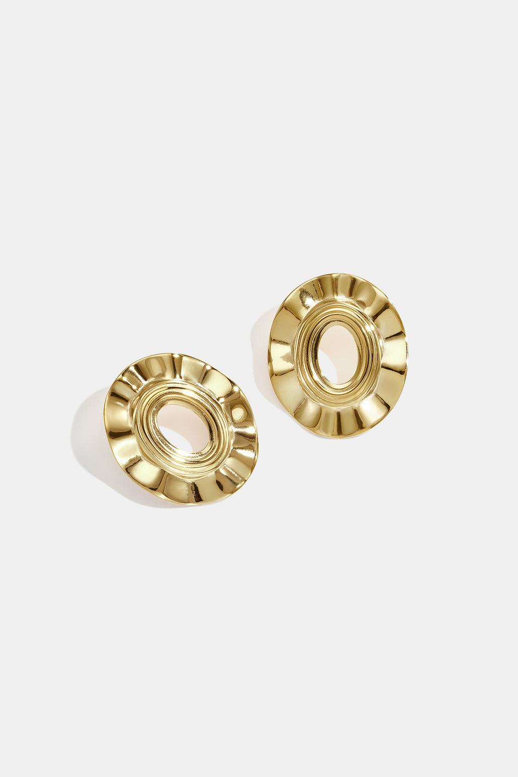 Pendientes de botón de acero inoxidable con forma irregular, sencillos, de la serie Daily Simple, joyería para mujer.