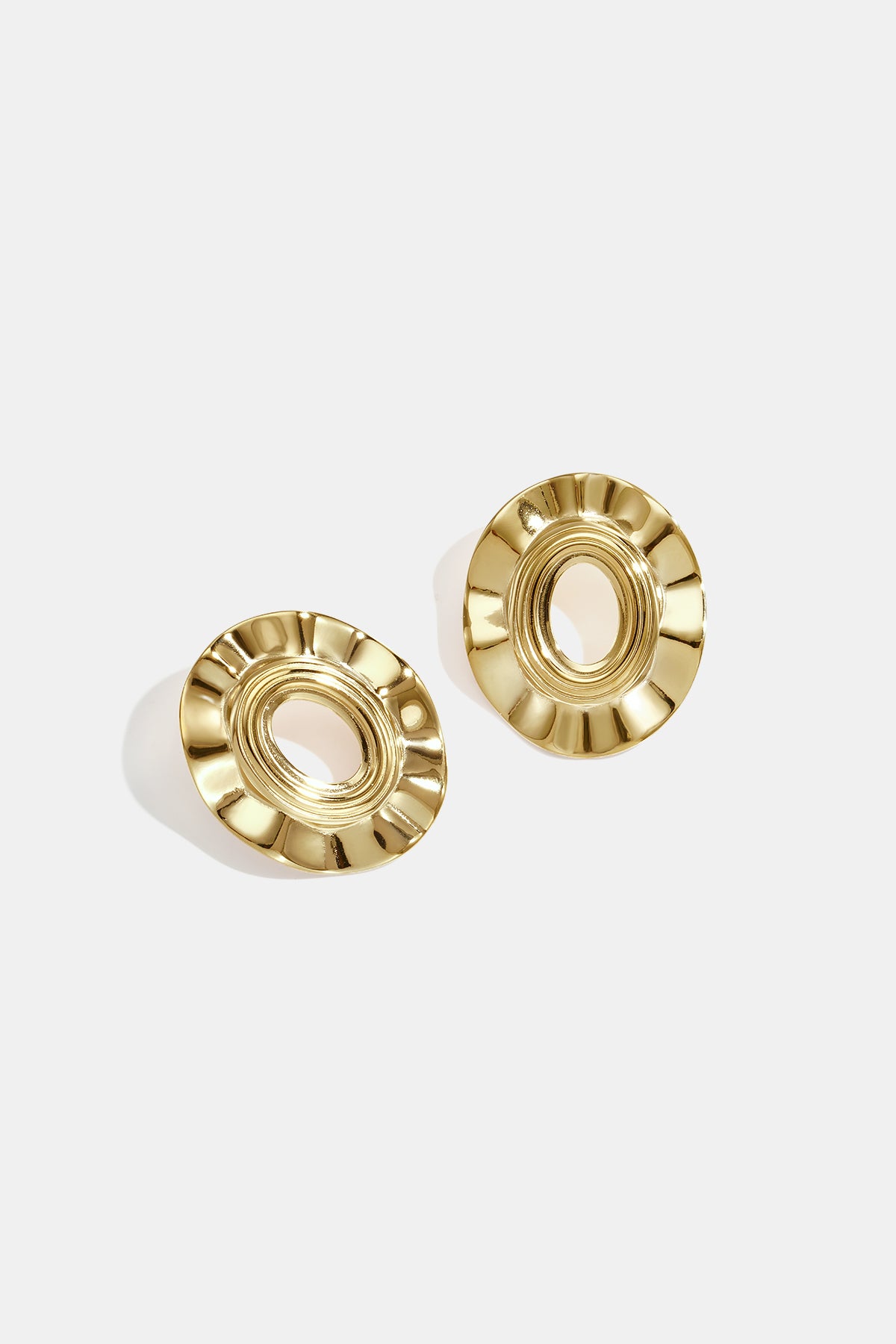 Pendientes de botón de acero inoxidable con forma irregular, sencillos, de la serie Daily Simple, joyería para mujer.