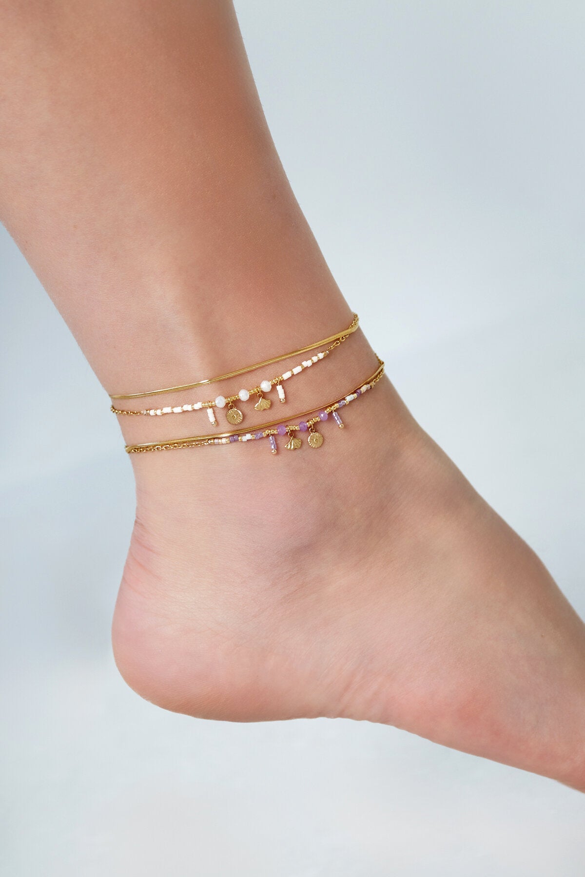 Elegant 14K Gold Plated Anklet for Summer