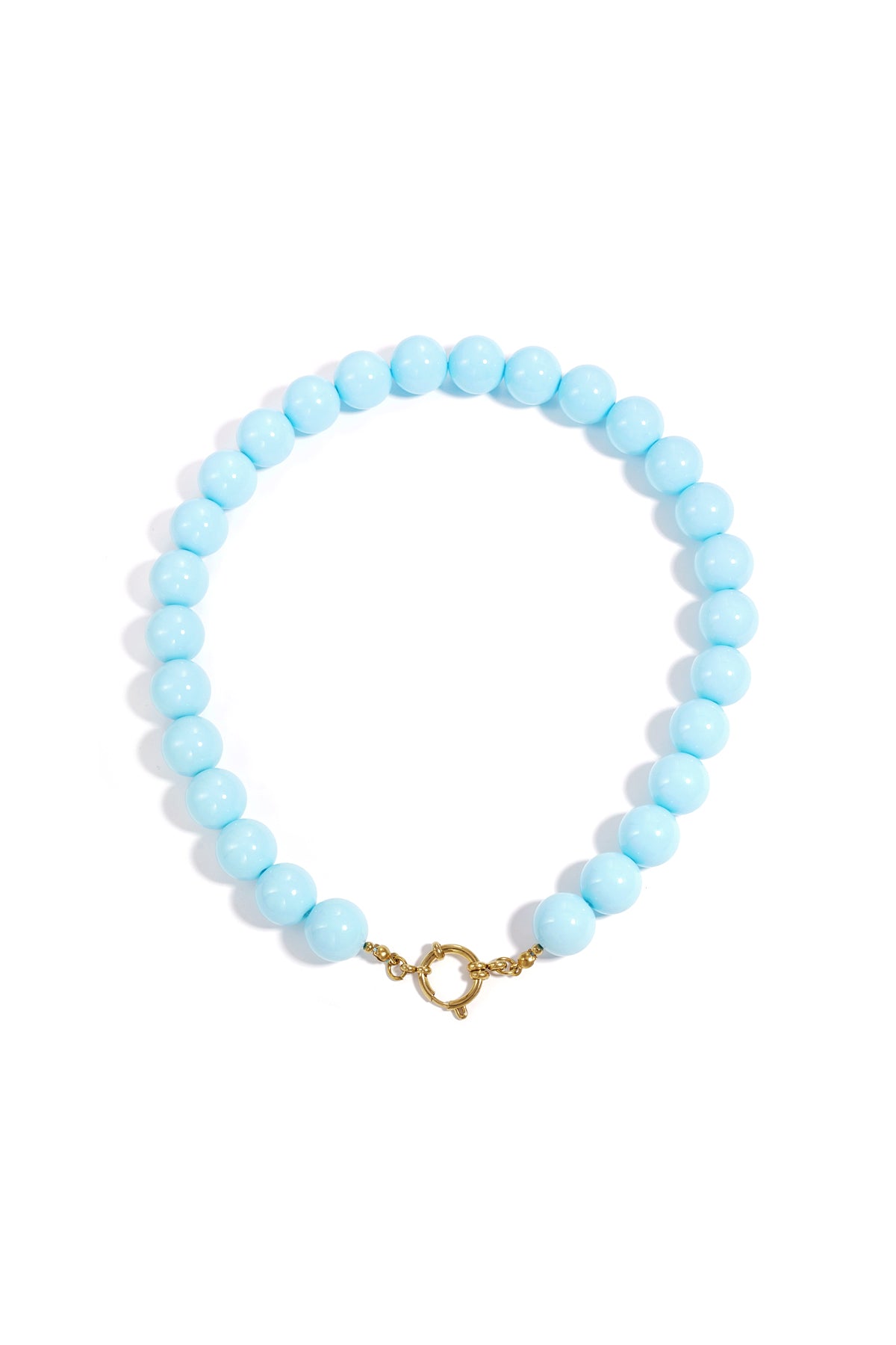 Collar con cuentas grandes y cierre frontal