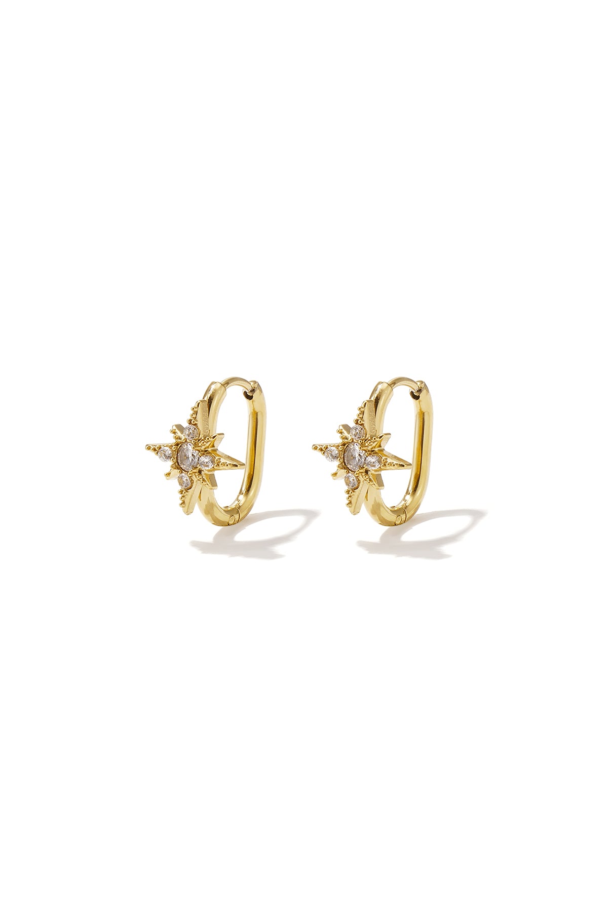 Pendientes de aro de acero inoxidable con forma irregular, sencillos, de la serie Daily Simple, joyería para mujer.