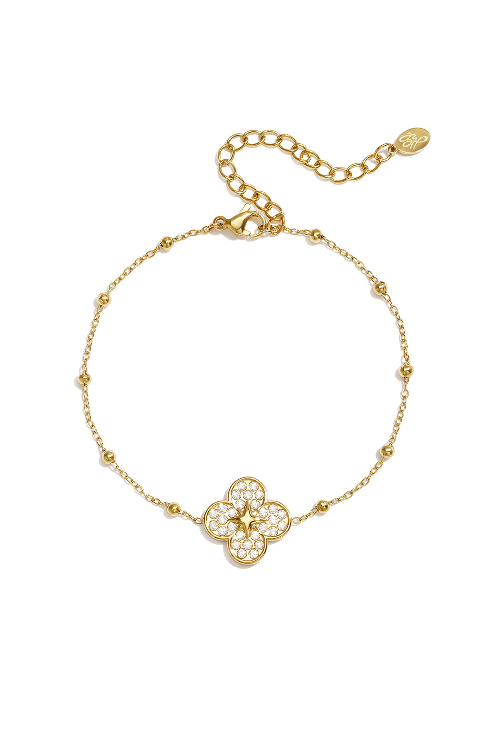 Pulseras de acero inoxidable con dijes Clover Simple Daily Simple Series Joyería para mujer