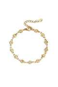Elegant 14K Gold Plated Clover Chain Bracelet