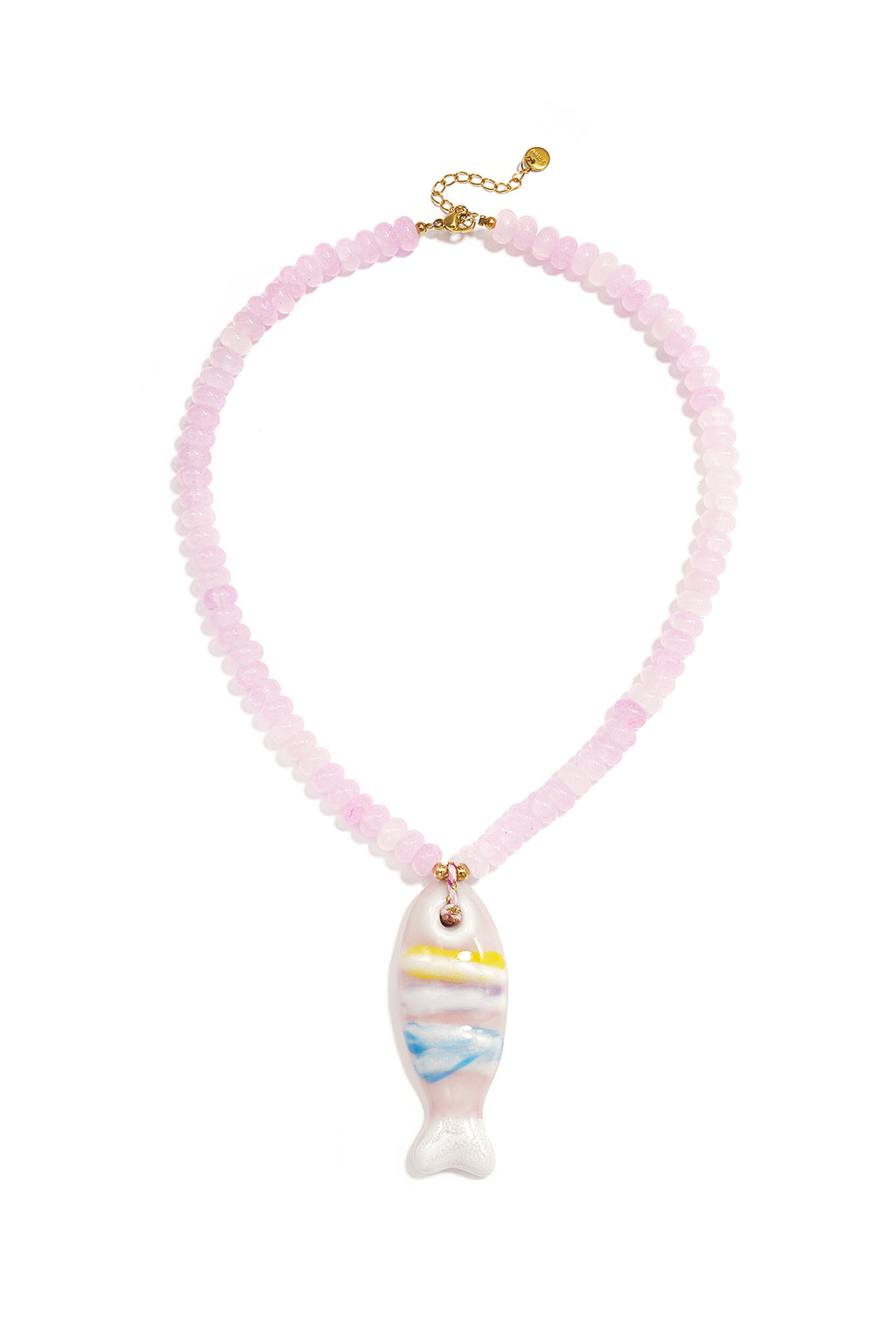 Charming Ceramic Fish Beaded Necklace for Summer