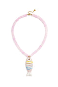 Charming Ceramic Fish Beaded Necklace for Summer