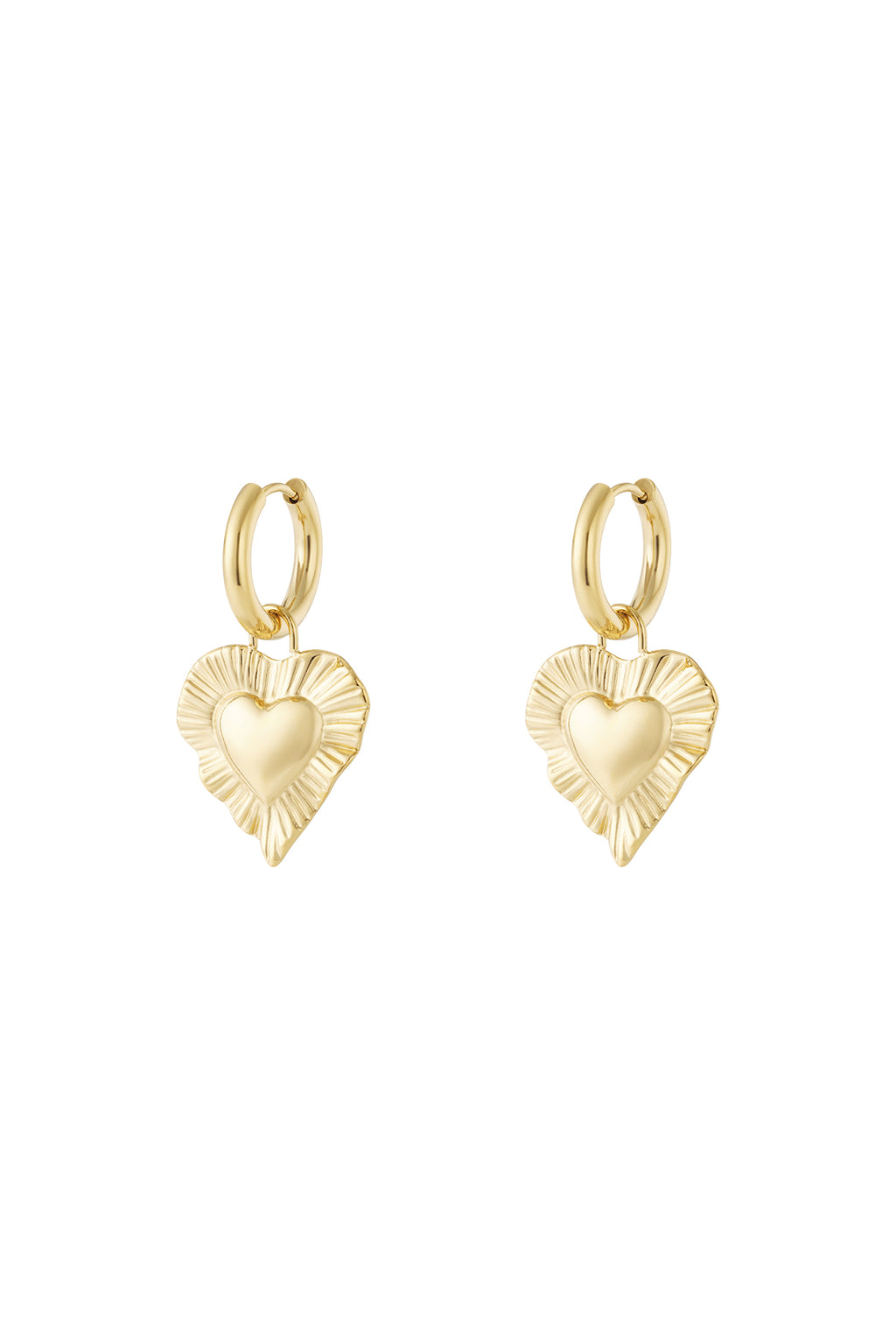 Pendientes de corazón radiante