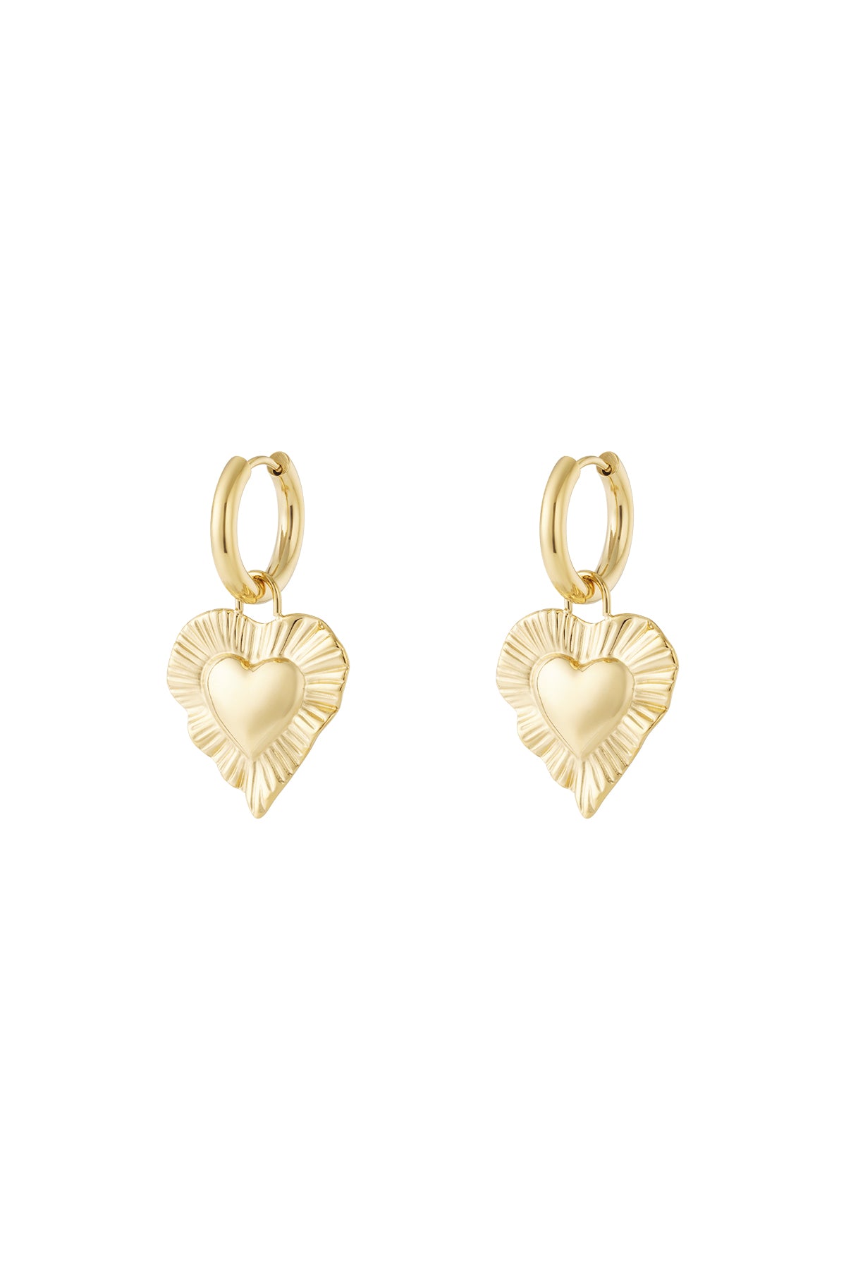 Pendientes de corazón radiante