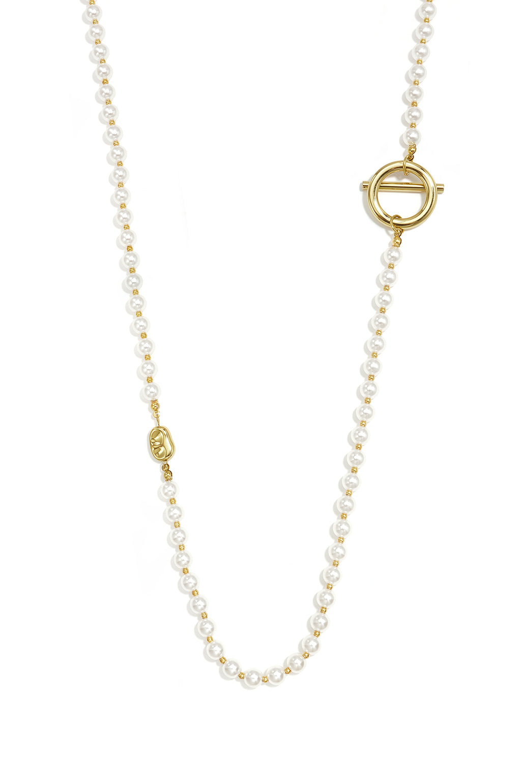 Collares largos de perlas de imitación, cuentas, serie sencilla para el día a día, joyería para mujer