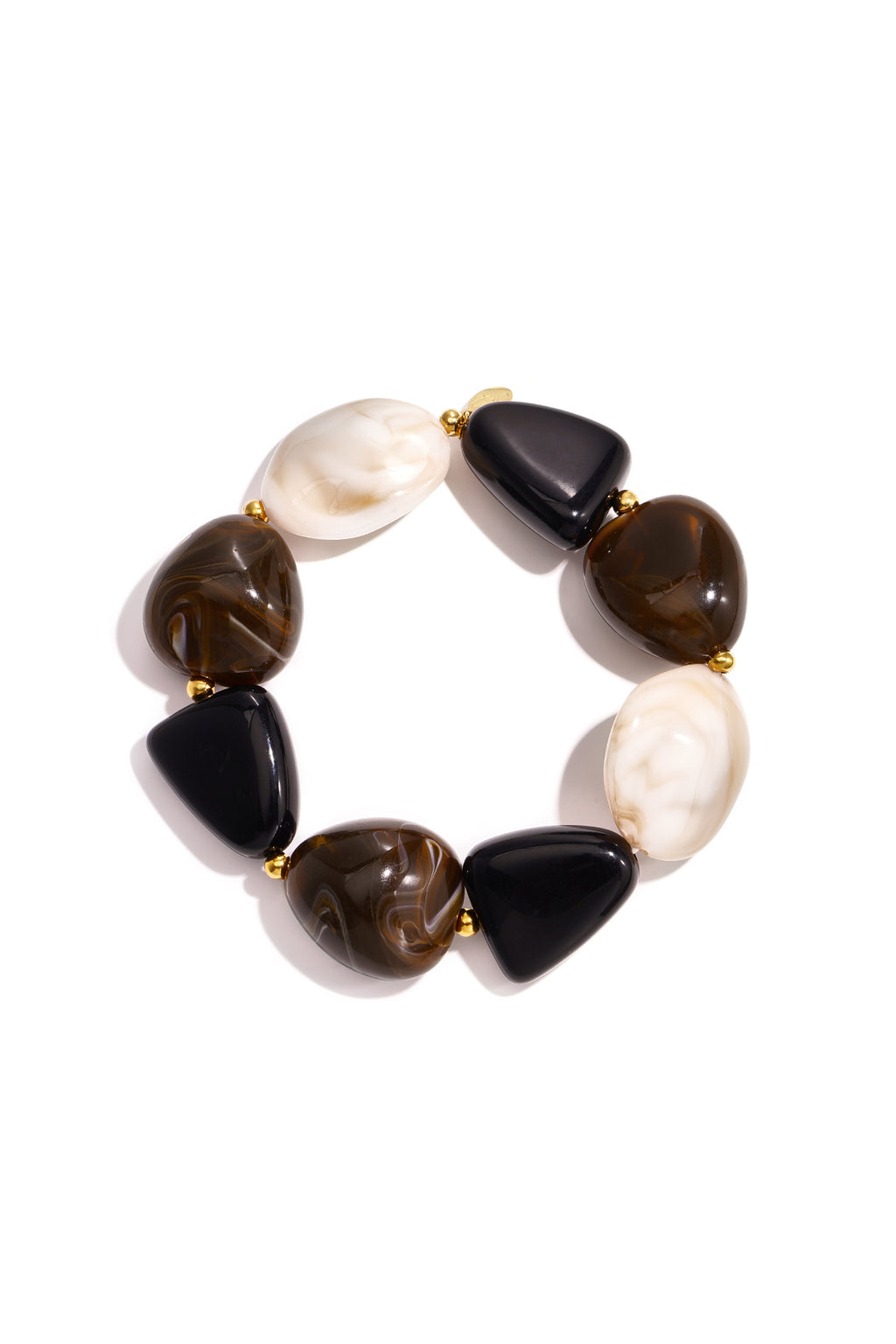 Pulseras de cuentas acrílicas de forma irregular, sencillas, de la serie Simple Daily, joyería para mujer