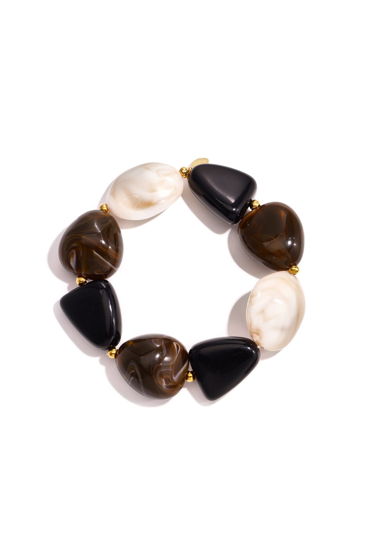 Pulseras de cuentas acrílicas de forma irregular, sencillas, de la serie Simple Daily, joyería para mujer