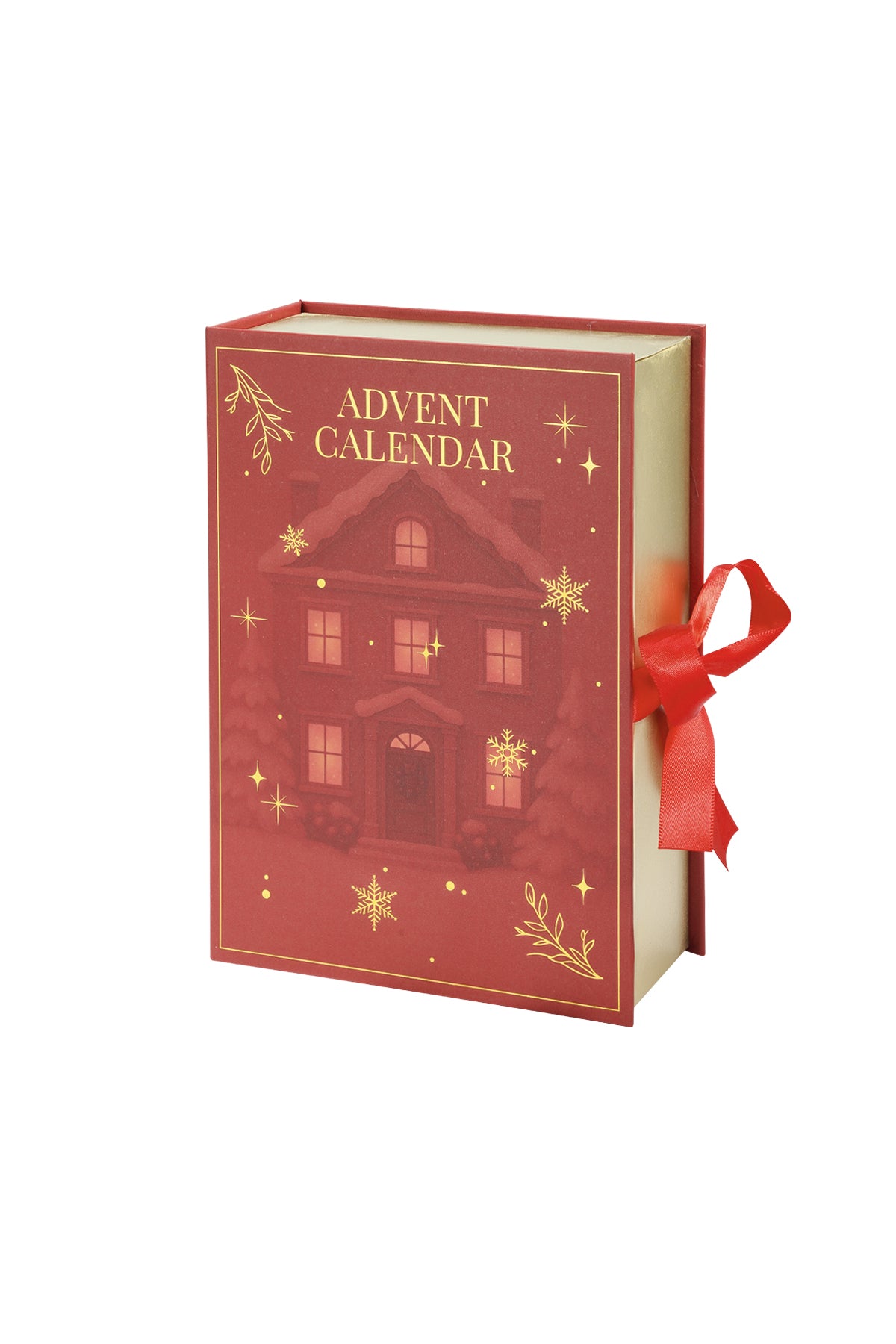 Calendario de adviento navideño rectangular diario de acero inoxidable Navidad