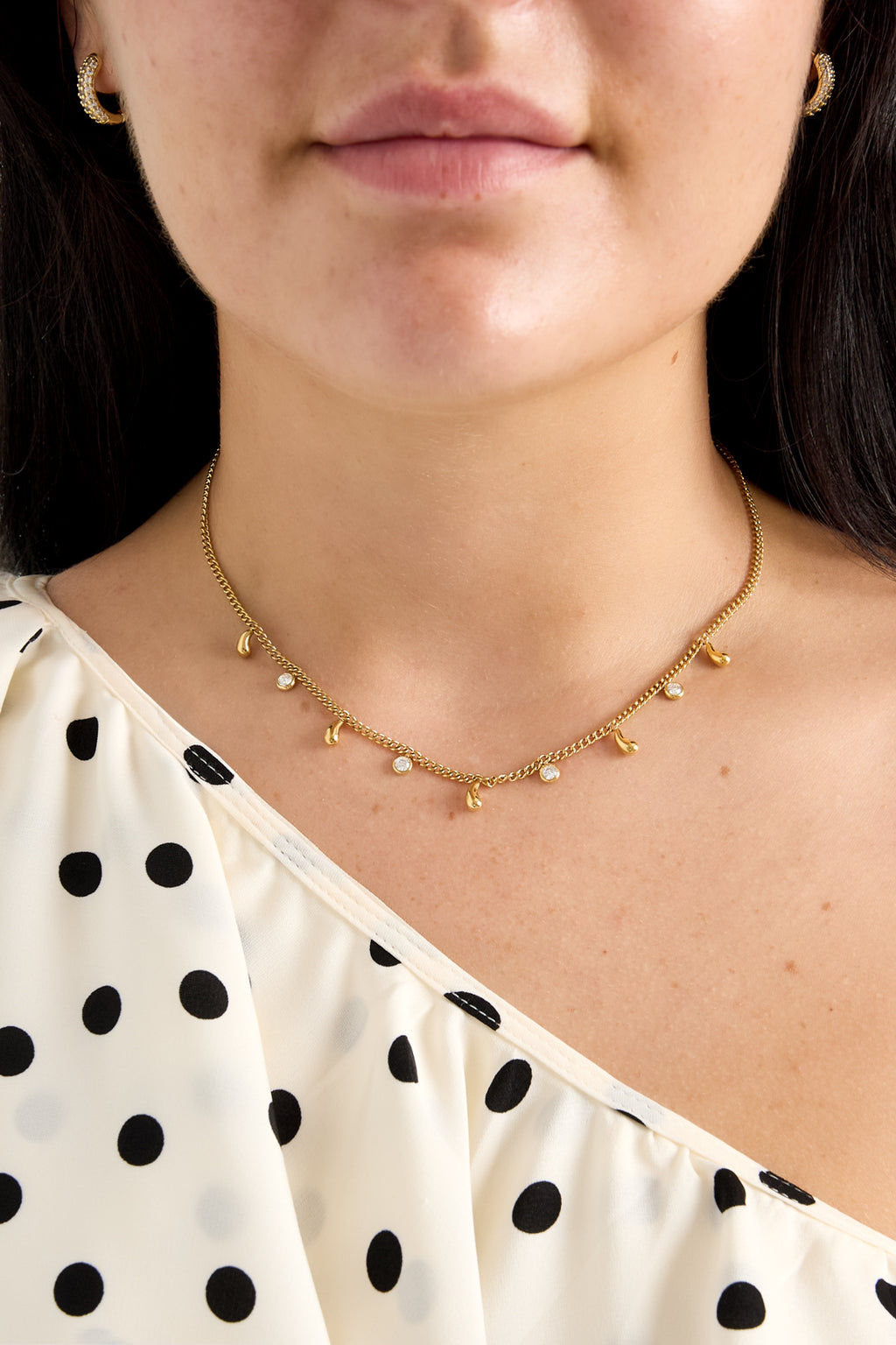 Collares con colgante de acero inoxidable Droplet Simple Daily Simple Series Joyería para mujer