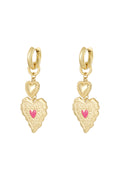 Elegant Gold Heart Drop Earrings for Women