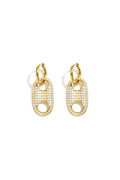 Pendientes colgantes de acero inoxidable con forma geométrica, sencillos para el día a día, de la serie Simple. Joyería para mujer.