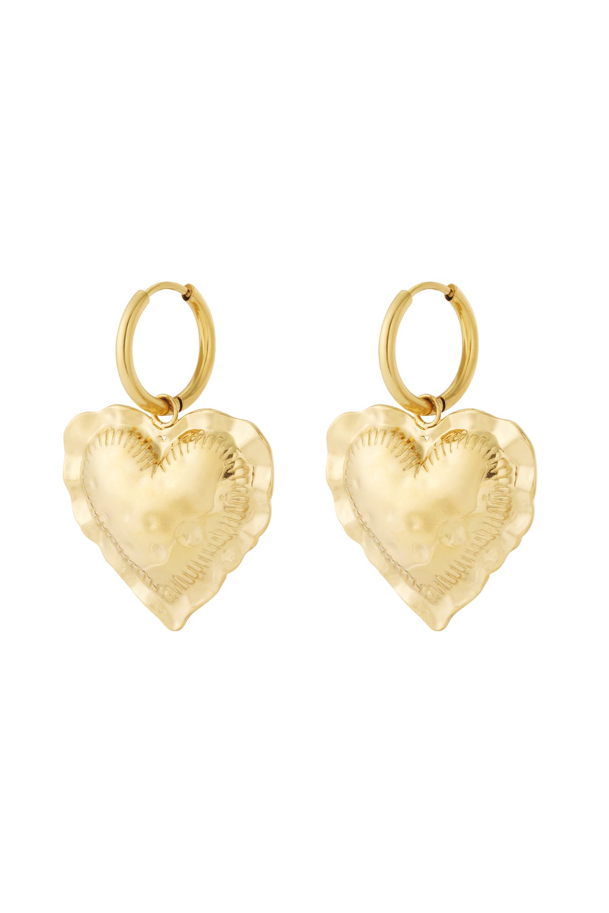 Pendientes colgantes con forma de corazón