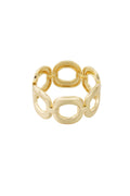 Elegant Gold Tone Irregular Bangle for Everyday Style