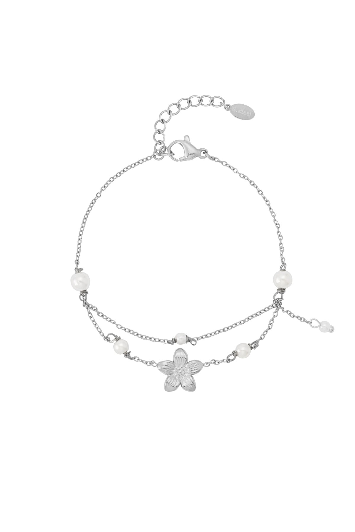 Pulsera de flores de doble problema