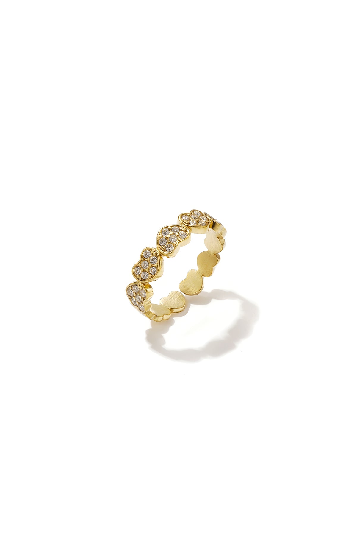 Anillos minimalistas de acero inoxidable con forma de corazón, de la serie Daily Simple para mujer.