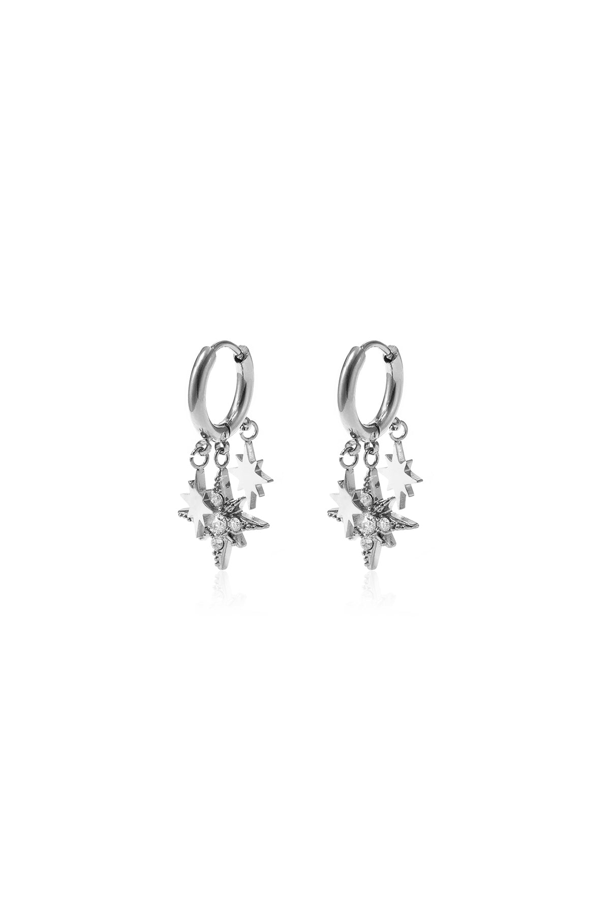 Pendientes colgantes de acero inoxidable con forma geométrica, sencillos para uso diario, de la serie Simple. Joyería para mujer.