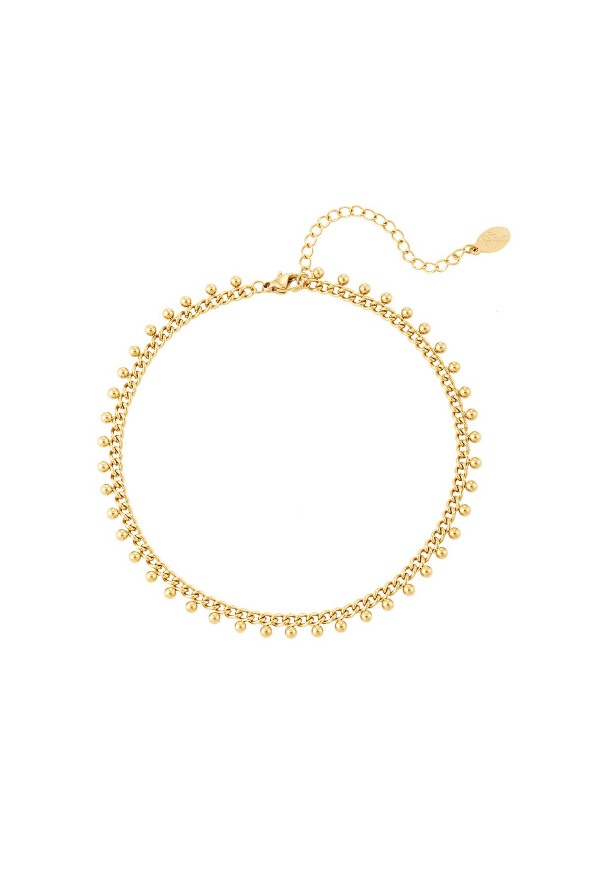 tobilleras de acero inoxidable con lunares 