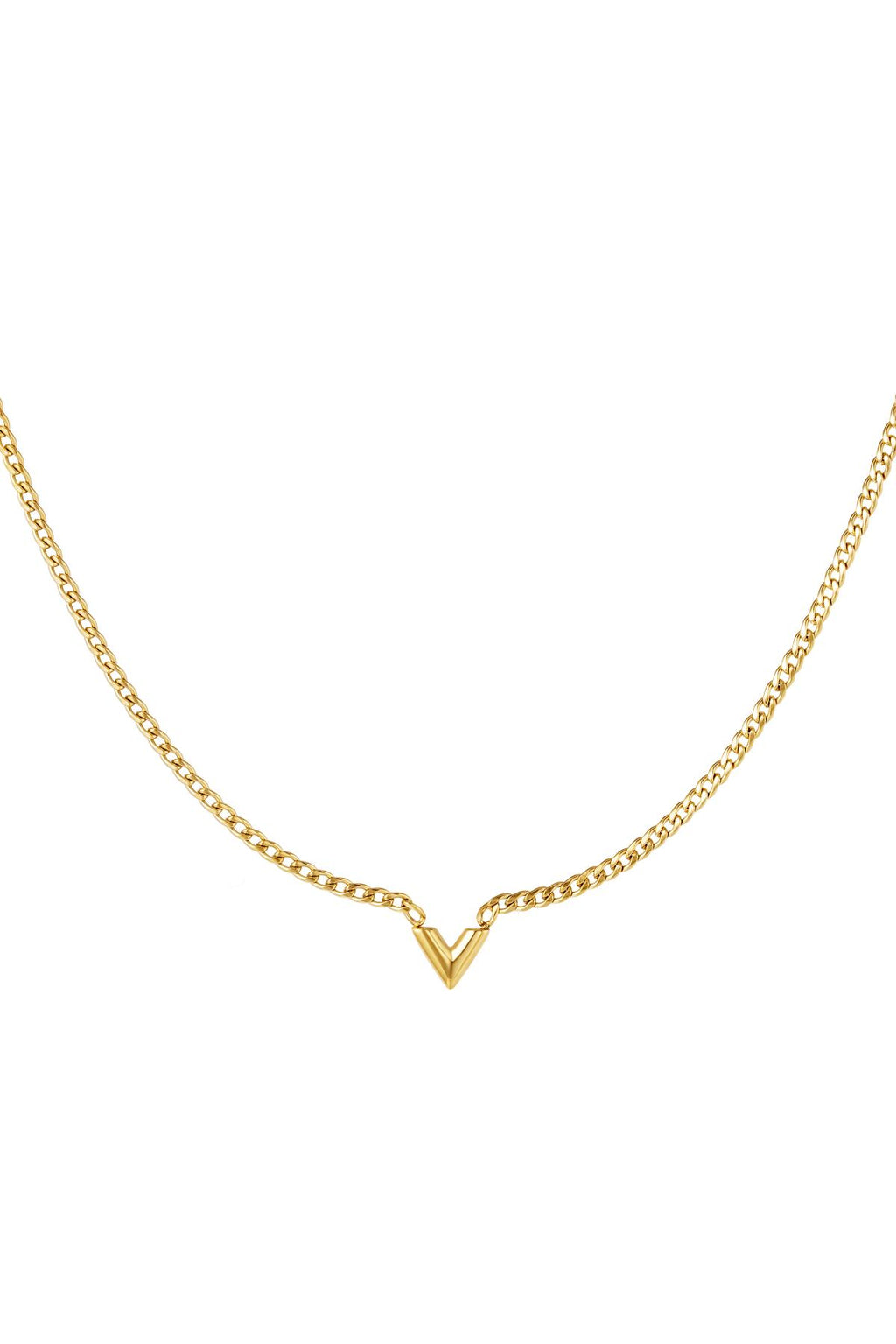 Elegant Stainless Steel Pendant Necklace in Silver & Gold