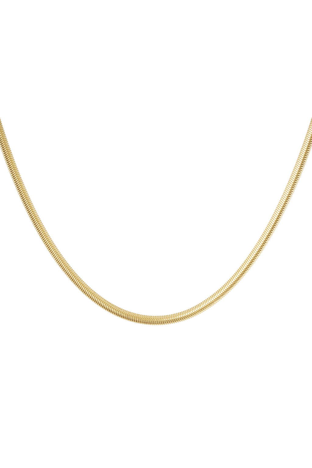 Collar plano con estampado - dorado-4.0MM