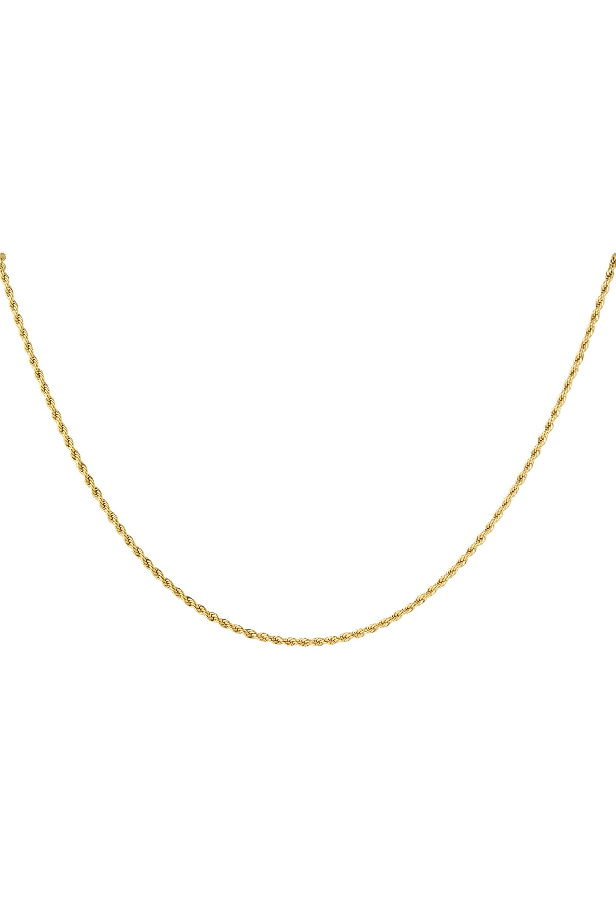 Collar unisex retorcido corto - dorado-2.0MM