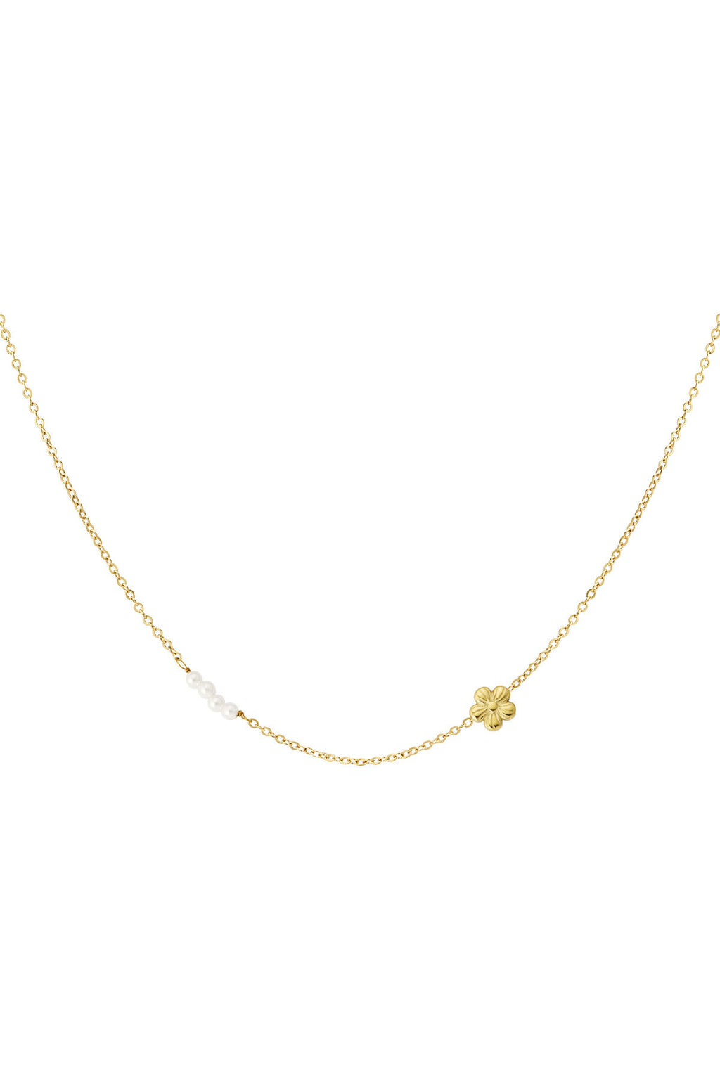 collar de perlas de flores
