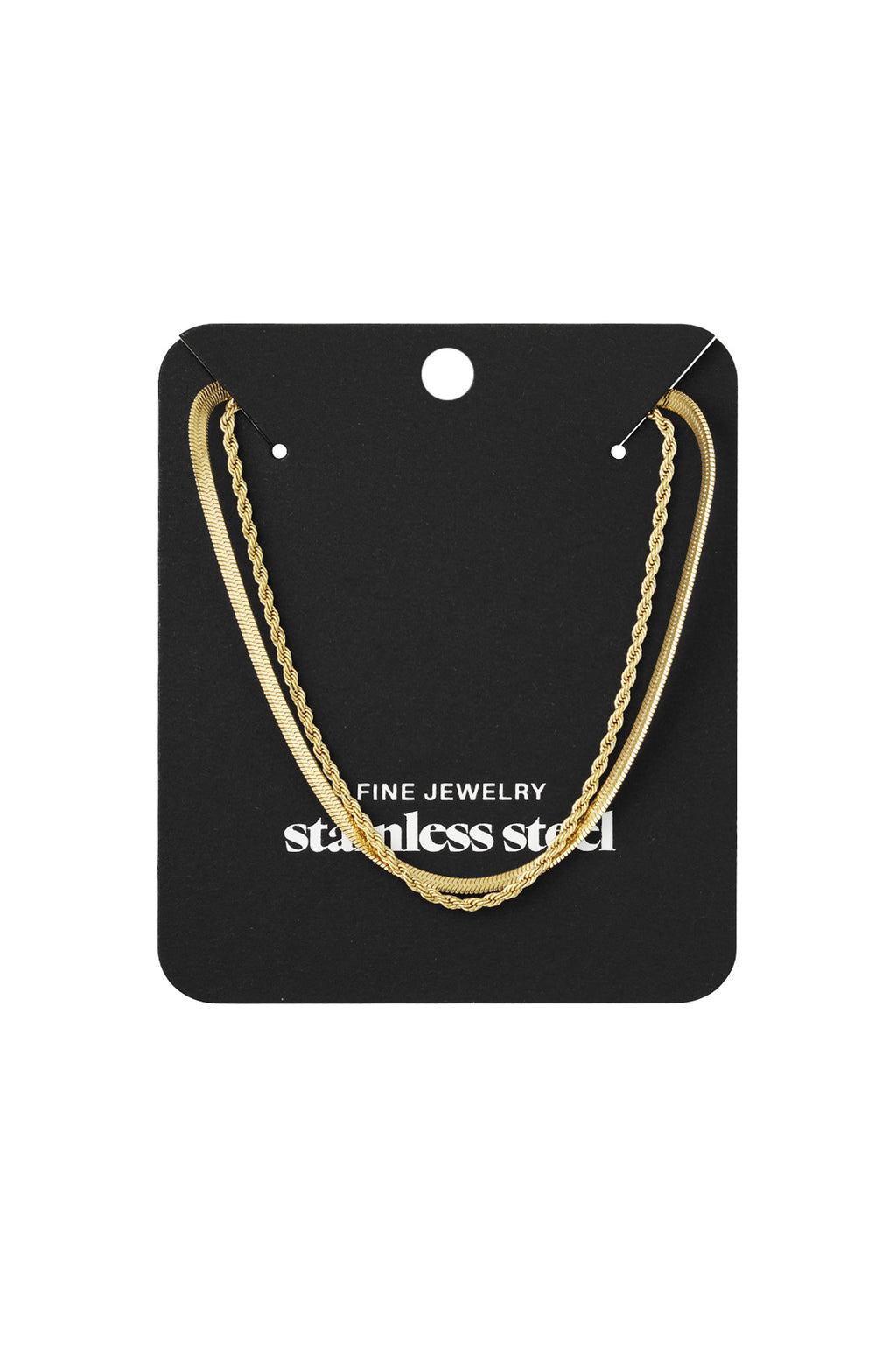 collar doble plano y cadena