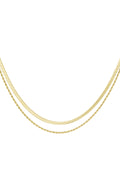 collar doble plano y cadena