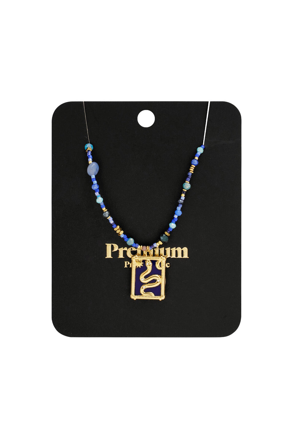 Chic Blue Beaded Necklace for Women - Spring/Summer Statement