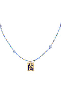 Chic Blue Beaded Necklace for Women - Spring/Summer Statement