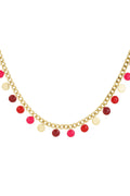 Stylish Gold-Toned Circle Pendant Necklace for Women