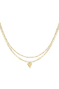 Elegant Multi-Layered Heart Necklace - All Fit