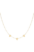 Elegant Stainless Steel Heart Necklace, Silver & Gold