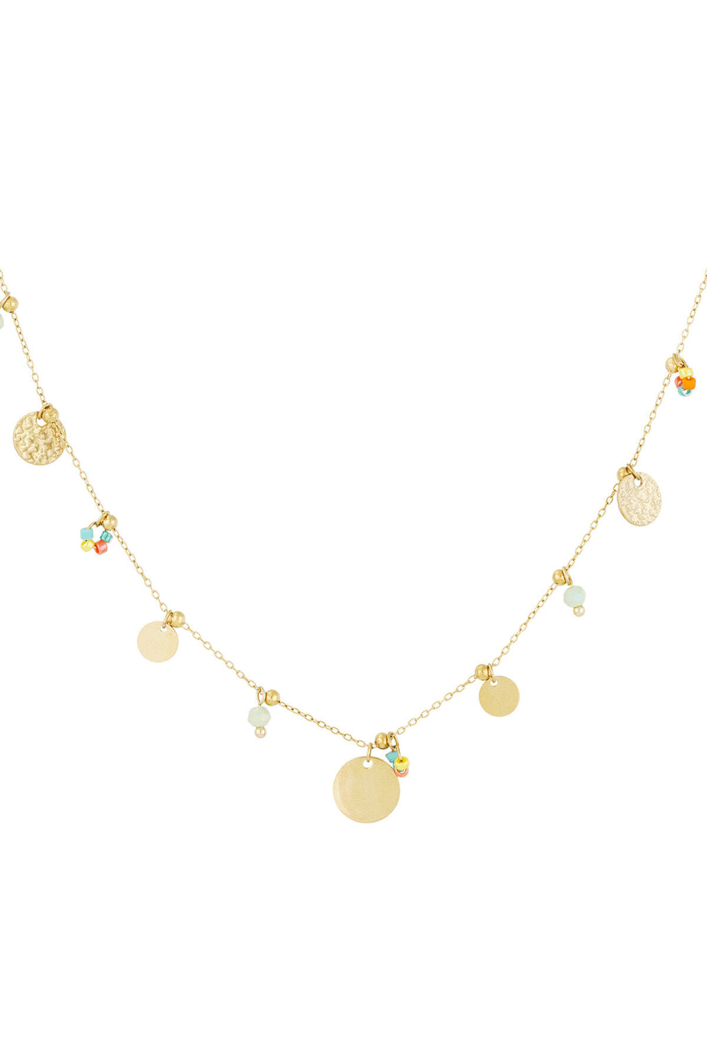 Elegant Gold Circle Pendant Necklace for Women