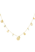 Elegant Gold Circle Pendant Necklace for Women