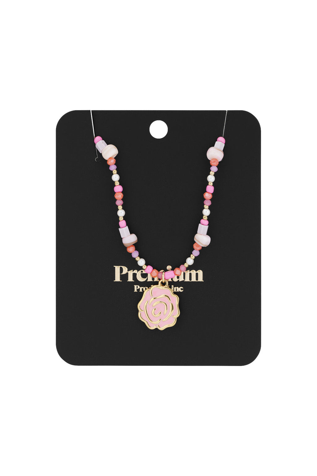 Elegant Pink Beaded Necklace for Spring/Summer