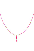 Fuchsia Beaded Necklace for Women - Simple & Stylish