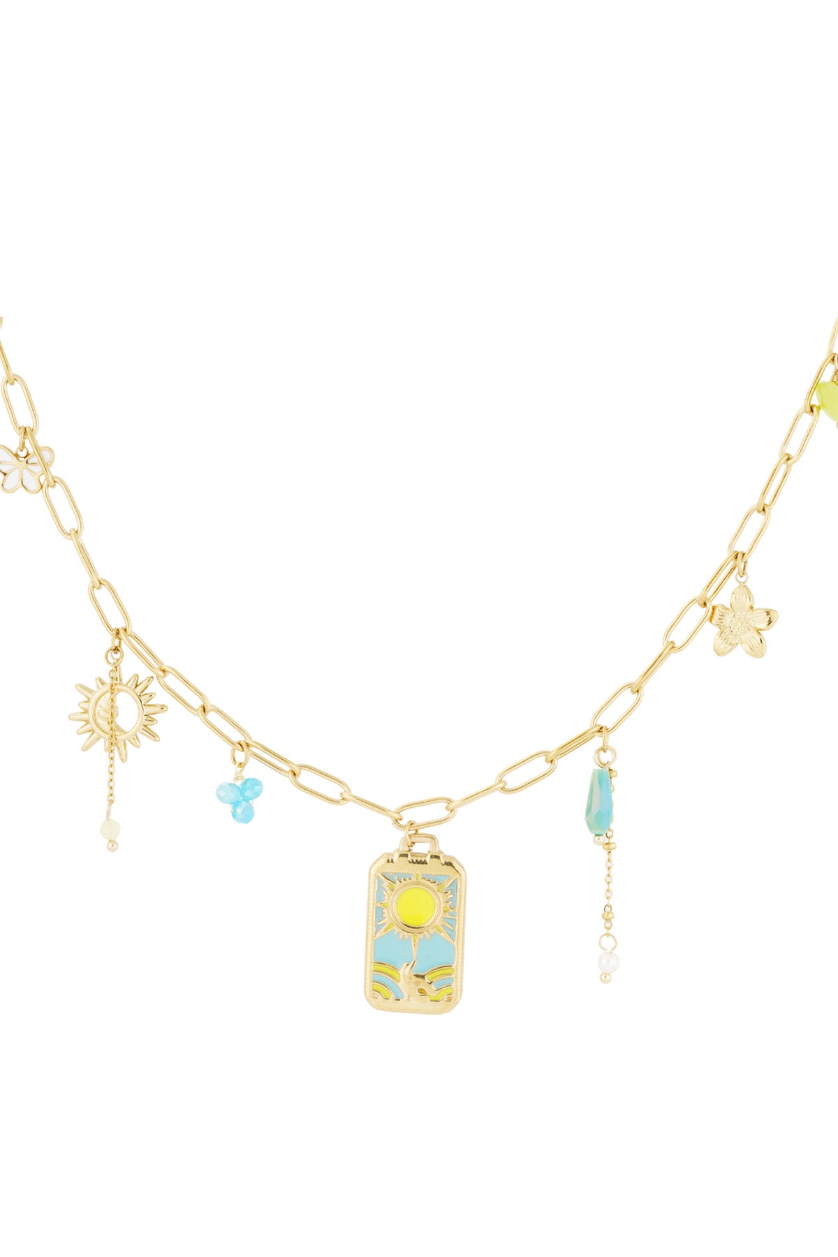 Elegant Gold-Toned Clavicle Necklace for Spring/Summer