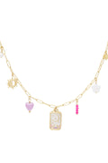 Elegant Flower Heart Pendant Necklace, Spring/Summer Must-Have