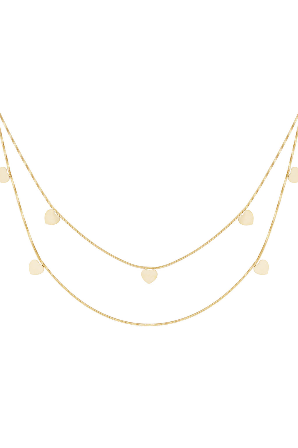 Elegant Multi-Layered Heart Necklace for Everyday Glam